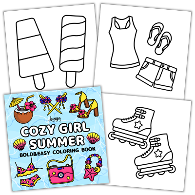 Spring Vibes Bold and Easy Coloring Book by Lunya