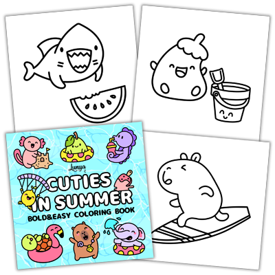 Cozy Girl Spring Bold and Easy Coloring Book by Lunya